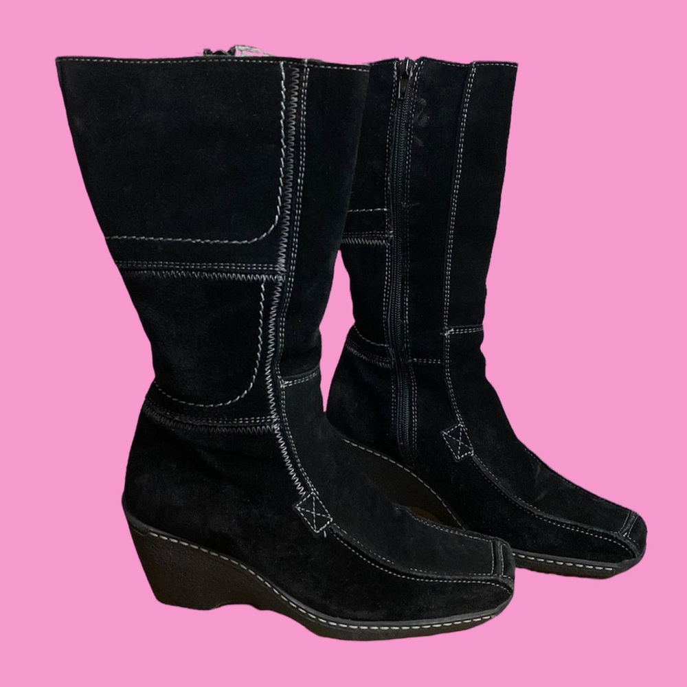 Nine West Boots Size 36 Black Stiching Detail Shoes